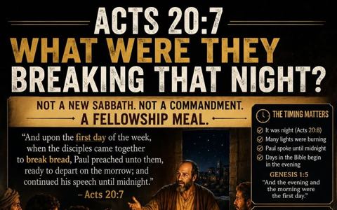 What were they breaking in Acts 20:7?