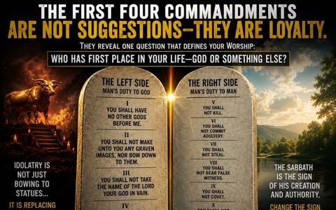 The first four commandments are not random laws.